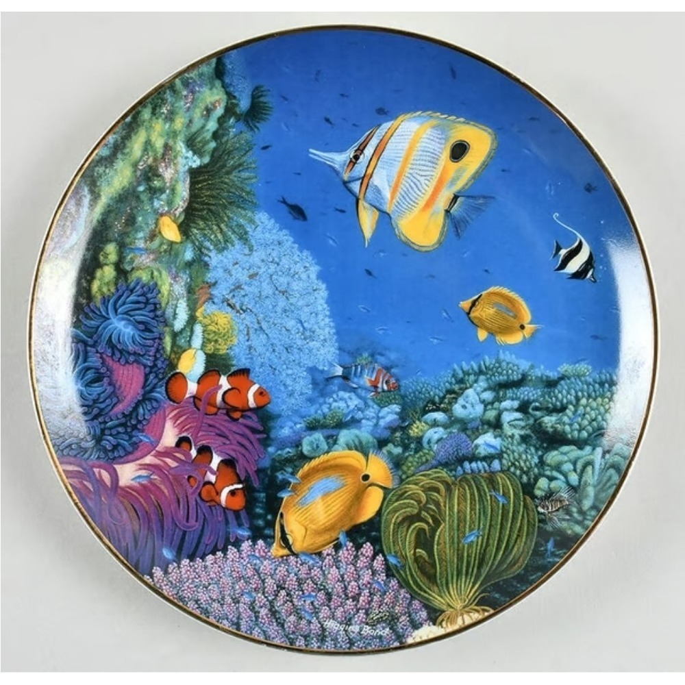 The Hamilton Collection Riches of the Coral Sea "Coral Paradise" Plate # 2195A